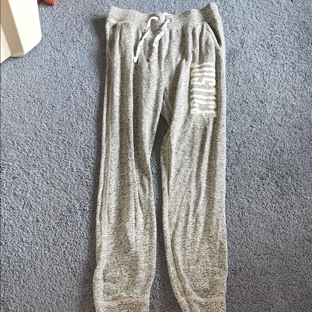 Justice Gray Sweatpants with Drawstring Waist and Ribbed Cuffs